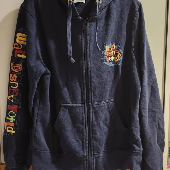 Disney Parks Walt Disney World Embroidered Full Zip up Hoodie Jacket. Size Small - Picture 6 of 7